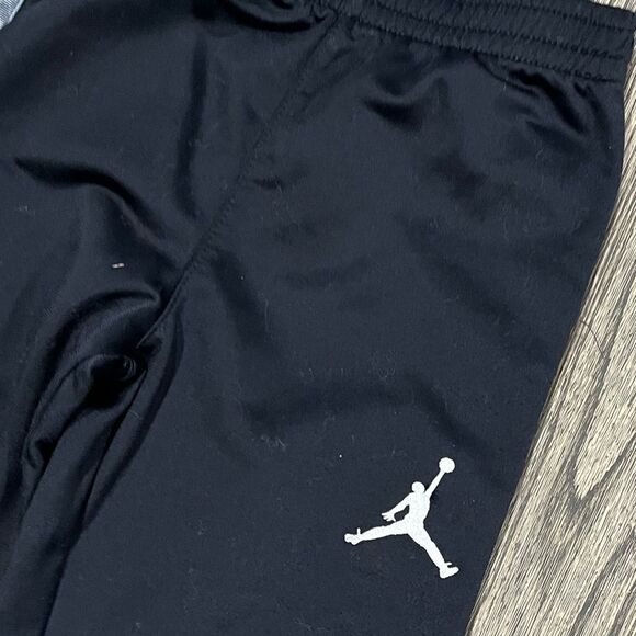 Air Jordan Youth Boys Track Athletic Pants Elastic Waist Pull-On BLack Large - Picture 2 of 4